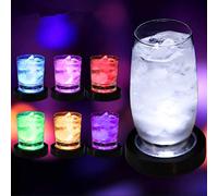 LED Coaster, sous-Verres Lumineux Rechargeable USB sous-Verres Lumineux pour Boisson de Bière au Bar (Blanc)