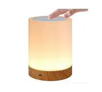 Led Colorful Creative Wood Grain Rechargeable Night Light Bedside Table Lamp Atmosphere Light Touch Pat Light
