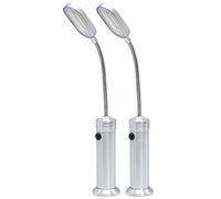 LED Concepts Lot de 2 lampes à DEL super lumineuses à base magnétique pour barbecue, col de cygne flexible à 360 degrés, résistant aux intempéries, éclairage de tâche, barbecue