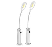 LED Concepts Lot de 2 lampes à DEL super lumineuses à base magnétique pour barbecue, col de cygne flexible à 360 degrés, résistant aux intempéries, éclairage de tâche, barbecue
