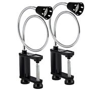 LED Concepts Lot de 2 lampes magnétiques flexibles pour grille (noir, lot | Éclairage de barbecue lumineux avec col de cygne à 360 degrés et construction résistante aux intempéries pour griller