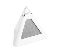 LED Couleur Changeante Pyramide Numérique LCD Réveil, 7 Couleurs Thermomètre Veilleuse Horloge de Table Bureau avec Affichage la Température pour Maison le Chambre à Coucher en Forme Calendrier