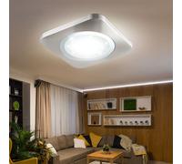 LED Cristal Montage Lampe Lumière de Plafond Clients Chambre Design Chrome Mat