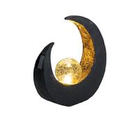 LED Croissant de Lune Lampe solaire Jardin Debout Sol Eclairage Verre Boule Lumière Véranda Chemin Terrasse Entrée Lampe solaire Chemin Lampe