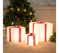 LED Cube de Noël Newgarden Gifty Avec Batterie + Solaire IP65, Télécommande