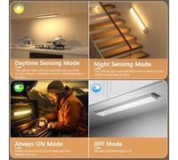 Led Cuisine Sous Meuble Lot De 3, Lampe De Placard Détecteur De Mouvement 3000K Lampe Amoire Led Sans Fil 1000Mah Eclairage Sur Batterie Rechargeable Usb Veilleuse Pour Chambre Tiroir Chevet