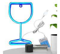 LED de bar néon pour décoration de cocktail - Décoration lumineuse pour verre de vin - Pour maison, chambre, salon, cuisine, bar, bureau, restaurant, fête, réunion murale