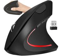 LED de souris optique verticale sans fil ergonomique 1200dpi