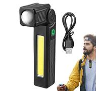 LED De Travail De Charge De Type C Perles De 33 Pièces, Forte Attaque De Queue Torche Portable ABS Étanche Pour PC Signal De Sécurité Clignotant Rouge Outil Compatible Avec Power Bank