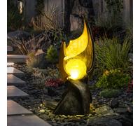 LED Déco Lampe Flammes Sculpture Feuer-Effekt Jardin Figurine Extérieur Solaire