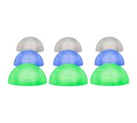 LED Décoration de jardin Demi-sphère RGB Changement de couleur Lampe d'extérieur Lampe de terrasse Lampe de jardin, acrylique transparent, LxlxH 200x9,7x5 cm, 9 pièces