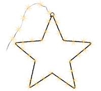 LED Decoration STERE avec 50 LED dorées - env. 50 cm - In-Outdoor avec pile et minuterie