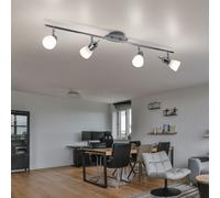 LED Design Chrome Plafonniers Marché Du Travail Chambre Verre Spot Lampe Mobile