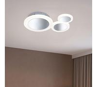 LED Design Couvrir Lampe Sommeil Chambre Variateur Éclairage Chrome Couloir Rond