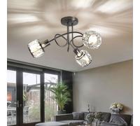 LED Design Luminaire de Plafond la Vie Chambre Chrome Spot Verre Cristal Lampe