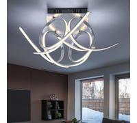 LED Design Plafonnier courbé Effet Cristal Luminaires DIMMER Salon Lampe Globo 67089S