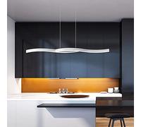 LED Dimming Chandelier Minimalist Pendant Ceiling Light with Remote Control, Dining Room Decor Lighting Fixture, Hanging Lamps for Kitchen Island Restaurant