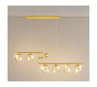 LED Dining Room Table Chandelier Long Line Strip Glass Hanging Lamp Over Kitchen Island Pendant Lights