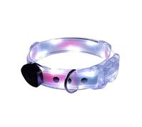 Led Dog Collier pour chiens avec éclairage LED rechargeable avec 3 modes - Brillant pour marcher la nuit, brouillard