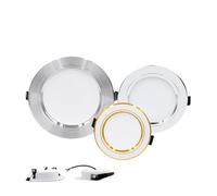 LED Downlight 12V 24V 110V 220V Spot trois couleurs 5W 9W 12W 15W 18W encastré dans le plafonnier à lumière blanche chaude froide lampe(Warm White,WHITE SPRING BUCKLE_AC220V 5W)