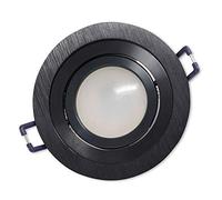 LED downlight Noir - rond 5W blanc froid 12V plat - MR16 downlight pivotant - 75-85mm trou de forage encastré - Spot Plafonds - Spot encastré plafonnier encastré plafonnier encastré