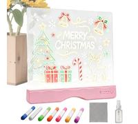 LED Drawing Board 16in Rechargeable With Markers 13 Light Effects Kids