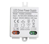 LED Driver 24V 12W AC to DC Constant Voltage | Stable constant voltage, no flicker, anti-interference, AC100-240V input, 80% efficiency