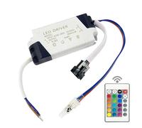 LED Driver 6W+RGB Transfermer For Ceiling Downlight 2 Channels Output 280mA,With 5pin Connetor IR Head AC110-265V Various Model(WIth IR Controller,12W-RGB)