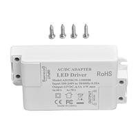 LED Driver Transformateur Dalle, Entrée AC100-240V, Sortie DC12V 0.5A 6W - Compact et Sécurisé, Protection Multi - Sécurité, Idéal pour Éclairage Salle de Bain