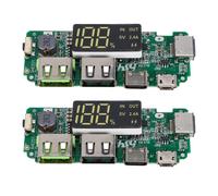 LED Dual USB 5V 2.4A Micro/Type C USB Mobile Power Bank 18650 Module de chargement Carte chargeuse batterie lithium 2Pcs