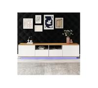 LED Dwarf Panel, Industrial TV Table, Modern TV Stand, 80-Inch TV Furniture, TV Furniture, White