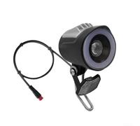 LED E-Bike Headlight 6-48V IPX4 Waterproof Front Light | Large flood beam, clear ground vision, safe night travel, 20Lux center illumination, wide angle coverage