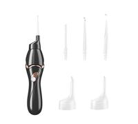 Led Ear Pick, 6.3x1.38x1.38 Inches Low Noise Electric Ear Wax Remover, Black/White Usb Portable Earwax Cleaning Tool, Luminous Spoon Set for Kids, Adults