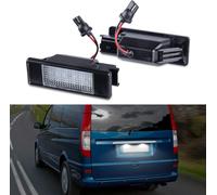Led Éclairage De Plaque D'immatriculation Ampoules Lampe 2835 Smd Avec Canbus Sans Erreur Pour Mercede-S Benz Viano/Vito Bus/Vito/Mixto Kasten(W639), 2 Pièces[Car8302659]