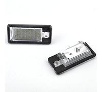 LED Éclairage Plaque D'immatriculation Lumière Ampoule Blanc Pas d'erreur 18 SMD, 2 Pièces LED Plaque D'immatriculation Compatible avec A-udi A3 S3 A4 S4 B6 B7 RS4 RS6 A8 S8 Q7