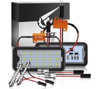 Led Éclairage Plaque Immatriculation Auto Feux Arrière E-Mark Ece Smd 6000k Blanc Pur Canbus Sans Erreur Compatible Avec Fiat 500 / C Abarth Canbus Targa, 2 Pieces