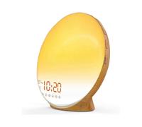 LED Electronic Alarm Clock with Sunrise Simulation, Sleep Aid, Dual Alarm, FM Radio, Snooze, 7 Colors, 7 Natural Sounds, Perfect for Gifting