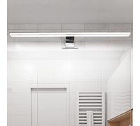 Led En Acier Inoxydable Miroir Lumière Salle Den Froid Blanc 6000K Miroir Lampe de Cabinet Lampe Murale Amovible Imperméable Anti Brouillard Maquillage Lumière Pour La Famille, L'Hôtel/70Cm16W