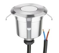 ledscom.de Lampe LED encastrée dans le sol AGENA pour l'extérieur, IP65, inox, ronde, 60mm Ø, blanc chaud