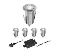 LED encastré de sol GLOX pour extérieur IP67 aluminium rond 35mm Ø blanc 5