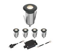 LED encastré de sol GLOX pour extérieur IP67 anthracite rond 35mm Ø blanc