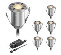 LED encastrées au sol BINO pour l'extérieur IP67 32mm Ø blanc chaud 6er Set