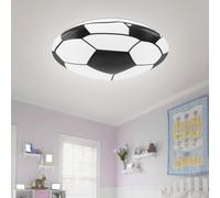 Plafonnier LED décor football lampe projecteur rond noir motif boule blanche chambre d'enfant