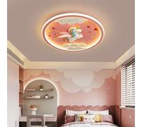 LED Enfants plafonnier 72w 5500lm Avion fusée Licorne Forme dimmable à Distance Rose/Bleu/Blanc pour Chambre d'enfants Chambre Salon Amusement créatif/Belle économie d'énergie Durable sécurité (