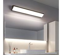 LED Escalier Noir Applique murale moderne d'angle Lamp murale Intérieur Longue rampe lumineuse 4000K Lampe miroir Eclairage mural pour salle de bain Salon Chambre Décoration Plafonnier (Black,90cm)