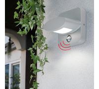 Applique LED ALU spot jardin détecteur de mouvement terrasse DOWN light argent WOFI 4009.01.50.7000