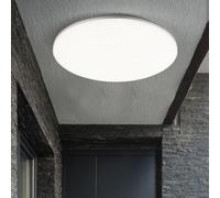 Plafonnier extérieur LED lampe de balcon de jardin éclairage de terrasse rond argent 33435-24