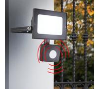 Projecteur de construction de mur extérieur à LED éclairage de jardin pivotant détecteur de mouvement lampe ALU