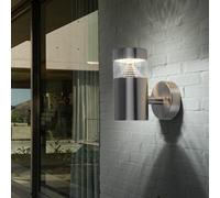 LED Extérieur Mur Luminaire Lampe Inox Argent Porte de la Maison Façades