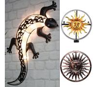 LED extérieur solaire mur lampe soleil gecko design projecteur véranda ronde lampe déco schwarz-kupfer – Gecko